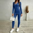 thumbnail image 4 of Admvng 2 Piece Outfit Set for Women Long Sleeve Top and Long Pants Casual Trendy Coordinated Tracksuit, 4 of 7