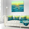 thumbnail image 2 of Designart Beautiful Sunset over Blue Clouds - Landscape Printed Throw Pillow - 16x16, 2 of 4