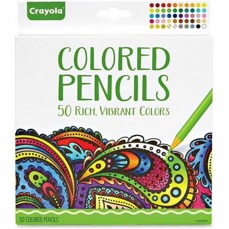 Crayola Adult Colored Pencils, 50 Count