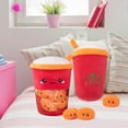 thumbnail image 3 of Bonita bolsa de peluche de té Boba, almohada de peluche de té de burbujas, almohada extraíble y suave con forma de taza de té, creativa, 13.7 pulgadas (6 muñecas rojas), 3 of 5