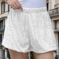 thumbnail image 3 of Kilaqueen Sequin Shorts for Women Sparkly Elastic High Waist Stretchy Shorts Fashion Night Out Party Rave Hot Shorts, 3 of 8