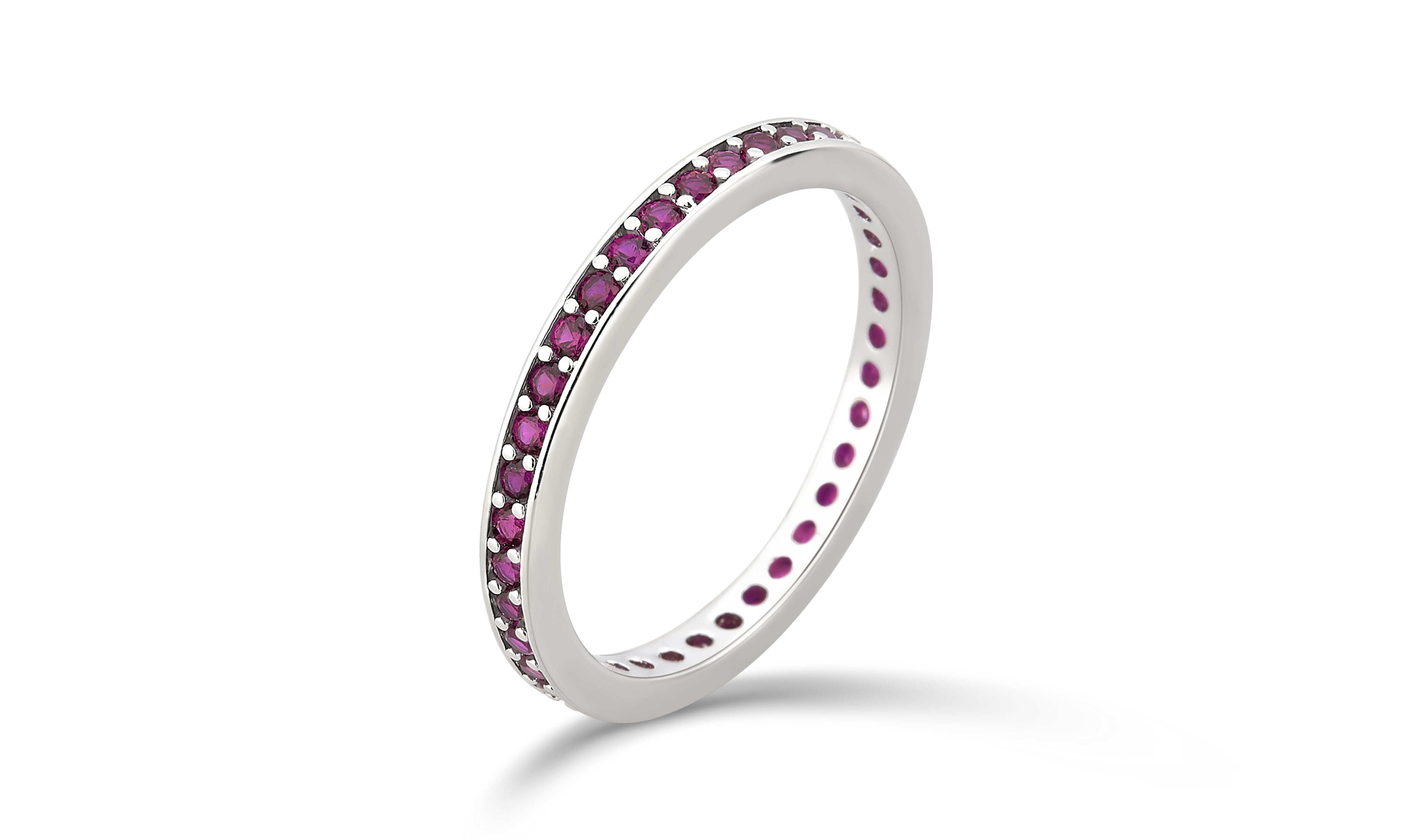Montebello 14KT White Gold Gemstone and 1/2ct TDW Diamond Band
