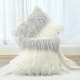 thumbnail image 6 of Home Soft Things Mongolian Tie Dyed Faux Fur 2 Piece Throw Pillow Covers Set - Grey - 20" x 20", 6 of 7