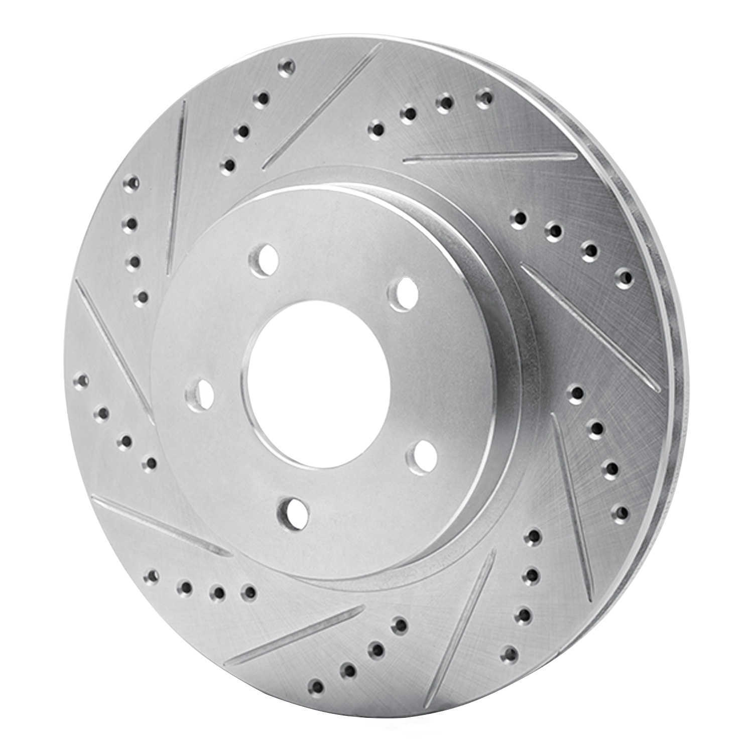 Dynamic Friction Company 631-47063L DFC Brake Rotor - Drilled And Slotted - Silver