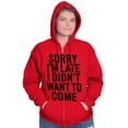 thumbnail image 3 of I Didn't Want to Come Introvert Funny Unisex Plus Size Zip Hoodie Brisco Brands 2X, 3 of 6