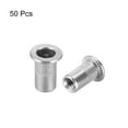 thumbnail image 2 of Uxcell M4 304 Stainless Steel Rivet Nuts Flat Head Insert (50-pack), 2 of 3