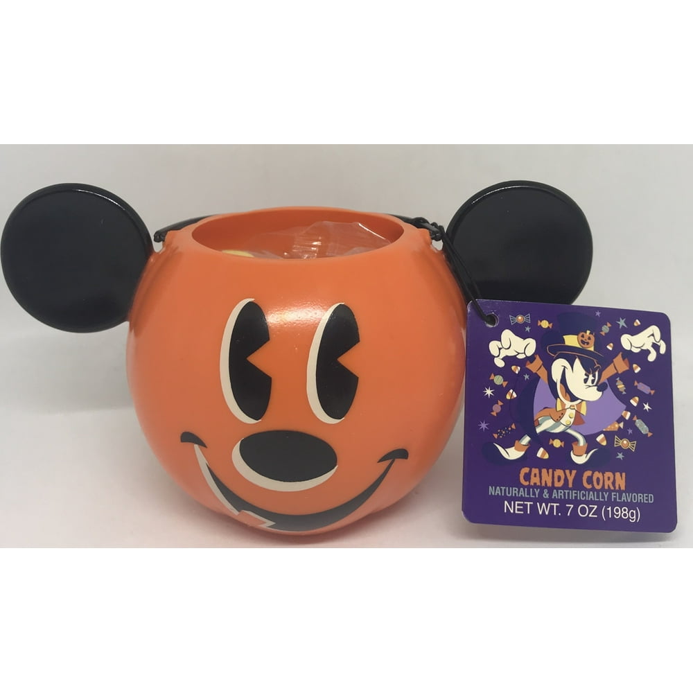 Disney Parks Happy Halloween Mickey Candy Corn with Pumpkin Bowl New