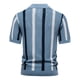 thumbnail image 4 of Ceisia Vertical Stripe Knit Top Men's Slim Fit Short Sleeve Casual Shirt Light Blue L Gifts, 4 of 5