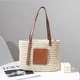thumbnail image 1 of Nvzi Bolso de hombro tejido, bolso de mano tejido y bolso de cosméticos, bolsos de mano tejidos elegantes para playa de verano, 12,59 x 3,93 x 8,66 pulgadas, beige, 1 of 4