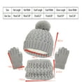 thumbnail image 3 of Lilgiuy Kids Toddlers Winter Knit Warm Beanie Hat Scarf Gloves Set for Boys Girls , Pompom Cap Neck Warmer Gloves for Indoor and Outdoor Activities, 3 of 4