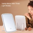 thumbnail image 2 of Kripyery LED Vanity Mirror with 3 Light Modes Foldable Square USB Rechargeable Touch Screen Controls Makeup Mirror, 2 of 8