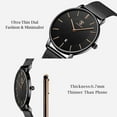 thumbnail image 2 of Men Watches Fashion Minimalist Quartz Watch for Men Analog Waterproof Watches with Stainless Steel Mesh Band Gift for Man, 2 of 7