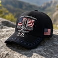 thumbnail image 4 of Vintage Washed Baseball Cap for Men and Women, Adjustable Low Profile Dad Hat, Cotton Curved Brim Casual Outdoor Hat,911 Never Forget, 4 of 7