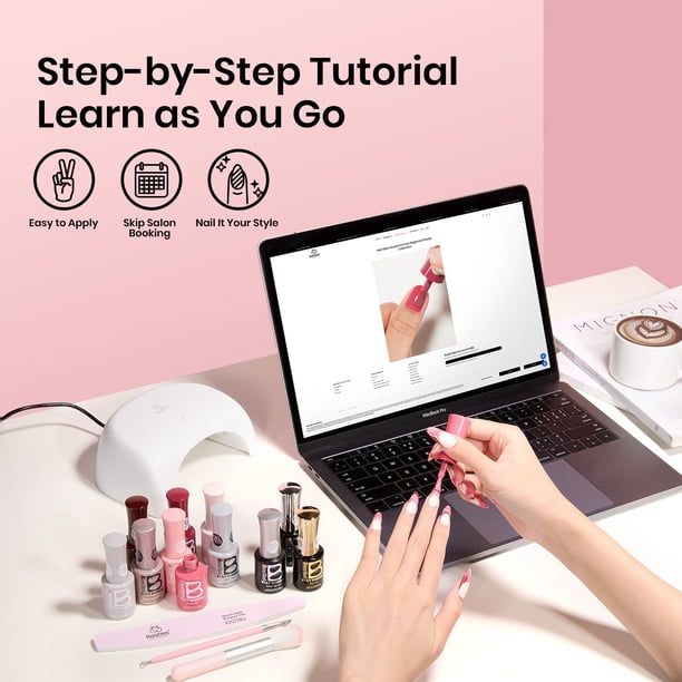 Beetles Mini Mani Studio Gel Nail Polish Starter Kit with UV Lamp