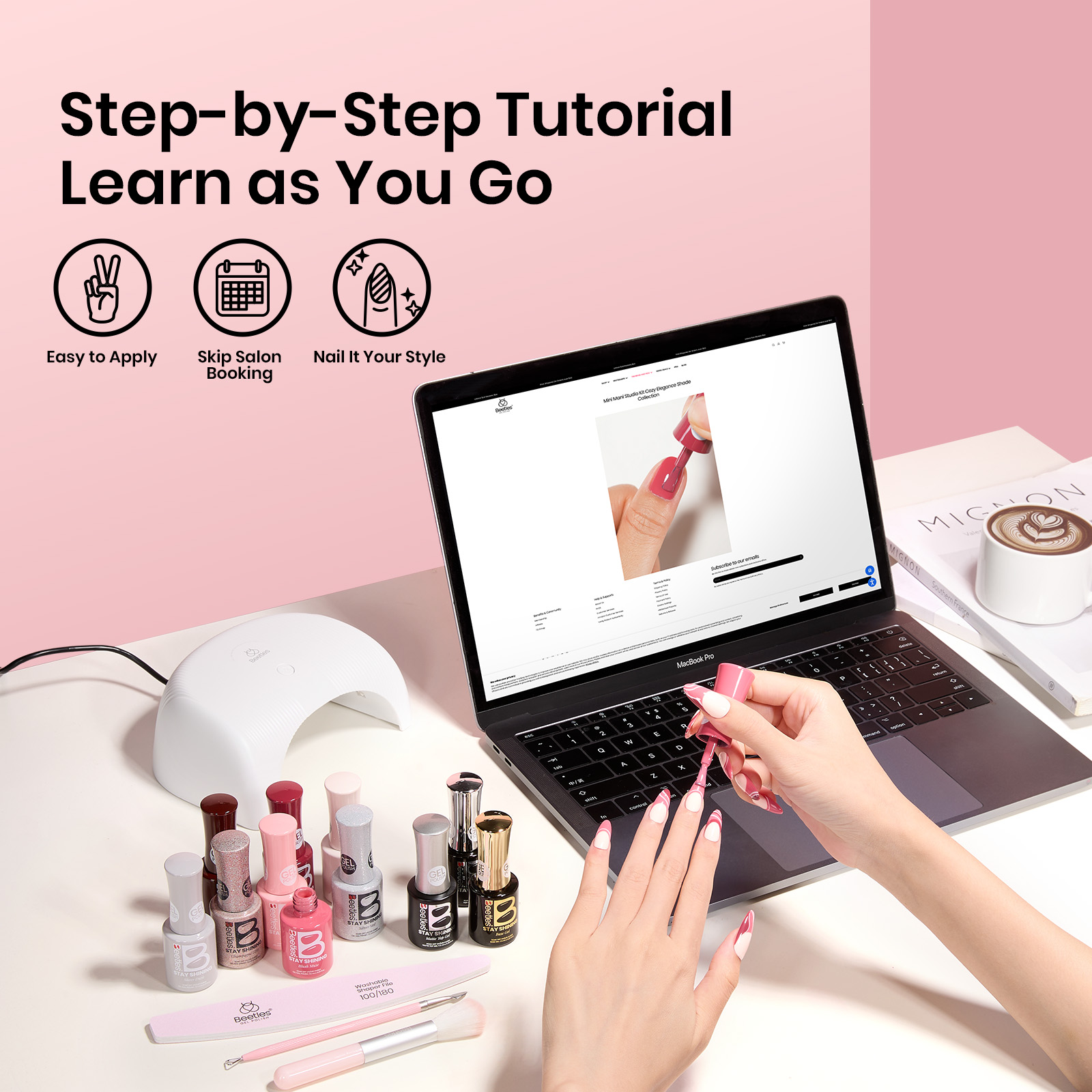 Beetles Mini Mani Studio Gel Nail Kit with UV Lamp photo 3