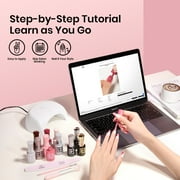 Beetles Mini Mani Studio Gel Nail Polish Starter Kit with UV Lamp, Cozy Elegance Shades, 12 Colors