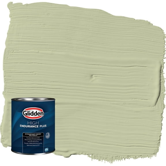 Glidden HEP Sage Splendor / Green Satin Exterior Paint with Primer, 1 Quart