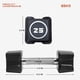 thumbnail image 2 of Single 25kg square dumbbell: pu - coated weights con non - slip grip y no - roll head para home gym workouts, 2 of 6