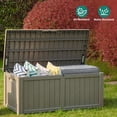 thumbnail image 3 of Dextrus 120 Gallon Outdoor Storage Deck Box Backyard Patio Big Container Box Weatherproof Large Garden Pool Organizer, 3 of 8