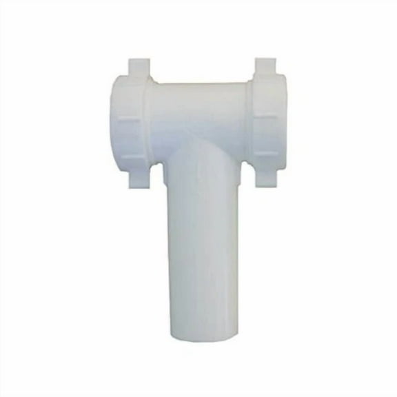 Pvc Pipe Fitting, Lavatory/Kitchen Drain Tee, White, 1.5-In. Od Tube X 1.5-In. O