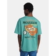 thumbnail image 3 of Disney Lightning McQueen Men’s Oversized Front and Back Graphic T-Shirt with Short Sleeves, Sizes S-3XL, 3 of 5