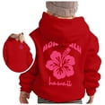 thumbnail image 1 of PMVFHDE Sweat à Capuche Grande Taille pour Fille, Manches Longues, Doux, Graphique, Mignon, pour Enfants, Rouge, 4-5 Ans, 1 of 6
