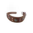 thumbnail image 1 of Retro Style Comfortable Cowhide Pet Collar Metal Alloy Adjustable for Medium Large Dogs Brown XL, 1 of 1