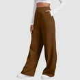 thumbnail image 5 of enyan Sweatpants Women with Pockets Lounge Pajama Travel Pants Work Joggers Fall Clothes Winter Outfits 2025 Women'sWide Leg Sweatpants Coffee,L, 5 of 7