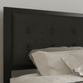 thumbnail image 5 of Merrick Lane Twin Size Headboard Black Fabric Upholstered Button Tufted Headboard With Metal Frame and Adjustable Rail Slots, 5 of 12