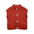 thumbnail image 4 of DuoJiaJ Womens Round Neck Sweater Vest, Sleeveless with Pockets Knit Pullover Red L, 4 of 4