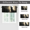 thumbnail image 6 of Wolf Printed Window Curtains Valances Foggy Forest Trees Wildlife Animal Howling Woodland Rod Pocket Window Valance for Living Room Bathroom Bedroom Kitchen 54 by 18 in, 1 Panel, 6 of 6