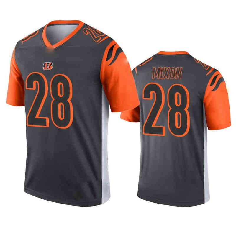 20D Jersey Cincinnati''Bengals''Men #1 Ja'Marr Chase 9 Joe Burrow 28 Joe  Mixon 85 Tee Higgins''NFL'' Custom Orange Vapor Limited 