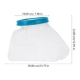 thumbnail image 3 of 1Pack Adults Foot Cast Cover Sky Blue Knee Cast Protector Waterproof for Shower Bath Home Use Hospital Use 33X14in, 3 of 8