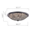 thumbnail image 5 of First Lighting Alkes Clear Glass/ Black Finish Metal 6-light Flush Mount, 5 of 5
