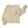 thumbnail image 4 of Craaazy Shirts For Women Cute Ghost Graphic Print Pullover Crewneck Casual Sweatshirt Gifts, 4 of 7