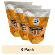 (3 pack) Magnolia Mixes Orange Gluten-Free Pound Cake Mix, 14 oz Bag