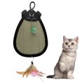 thumbnail image 1 of Cat Scratching Pad Hanging Fake Feather Kitten Scratcher Cat Scratcher with Bell, 1 of 10