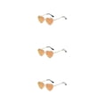 thumbnail image 4 of Gafas de sol en forma de corazón Sonducket Marco de metal dorado Lentes Tac reflectantes rojas, 4 of 6