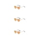 thumbnail image 4 of Gafas de sol en forma de corazón Sonducket Marco de metal dorado Lentes Tac reflectantes rojas, 4 of 6