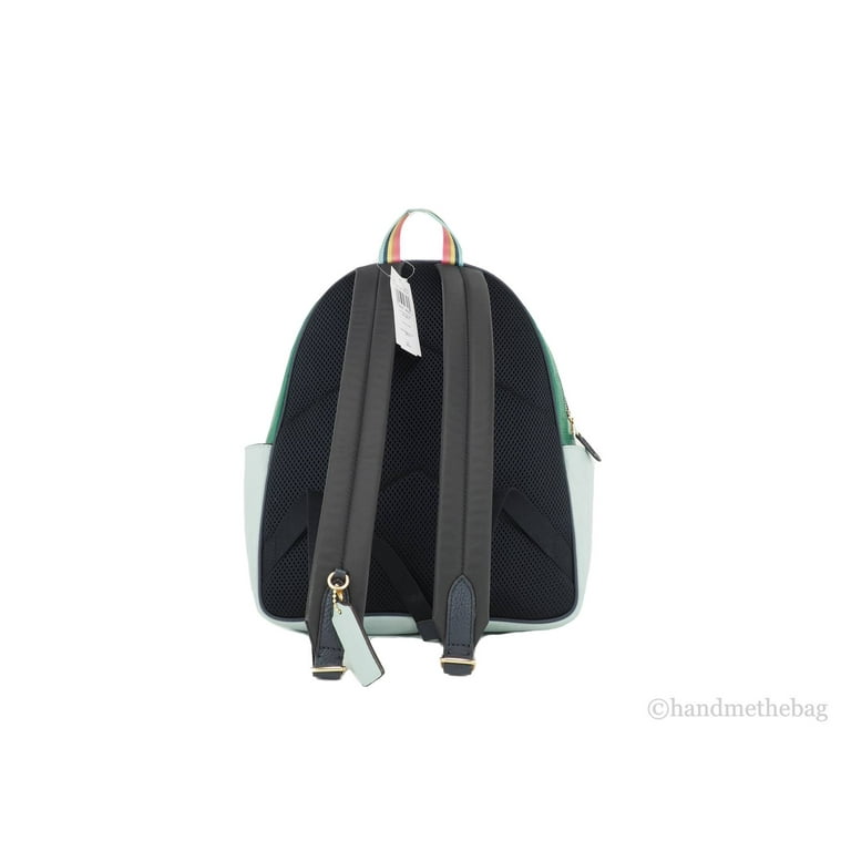 Coach Leather Backpack (C2797), Medium Size, Pebbled, Light Teal