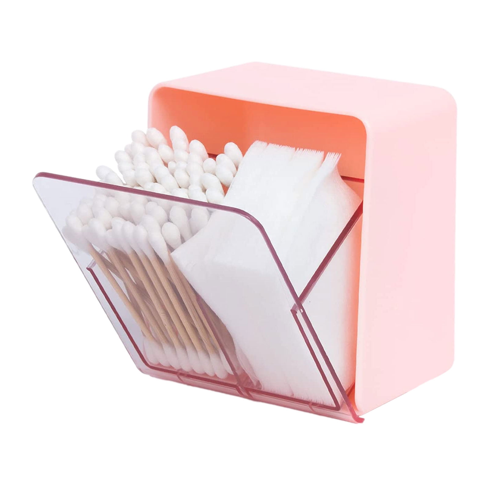 Cotton Swab Storage Box, 2 Slot Dust Proof Swab Cotton Pads Holder with