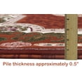 thumbnail image 3 of HR HANDCRAFT RUGS, Livingroom Rugs Bohemian Rugs, Shed Free Stain Resistant Easy Clean, Rust and Multi, 5' x 7', 3 of 8