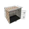 thumbnail image 6 of Checkered Dog Crate Cover, Abstract Diamond Shaped Chessboard Squares Earth Tones Repetition, Easy to Use Pet Kennel Cover Small Dogs Puppies Kittens, 7 Sizes, Pale Brown and Chocolate, by Ambesonne, 6 of 6