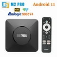 thumbnail image 1 of Boîtier Android TV Mecool M2 Pro, Certifié Google, 2 Go RAM 16 Go ROM, 4K Ultra HD, Audio Dolby, Wi-Fi Double Bande, BT4.2, Android TV OS, Télécommande Vocale, 1 of 8