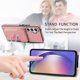 thumbnail image 4 of Funda para Samsung Galaxy A54 5g de cuero con acabado galvanizado y tarjetero (negro), 4 of 5