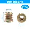 thumbnail image 2 of 20 Pcs Threaded Insert, Wood Furniture Threaded Insert Nuts Hex Socket Screw Wood Inserts Bolt Assortment Kit with Hex Wrench(M4x10mm), 2 of 7