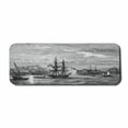 thumbnail image 1 of Antique Computer Mouse Pad, Departing from Elba Vintage Engraved Illustration History of France Sails Vessels, Rectangle Non-Slip Rubber Mousepad Large, 31" x 12", Black Grey, by Ambesonne, 1 of 2