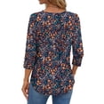 thumbnail image 4 of Fantaslook Womens Tops 3/4 Sleeve with Buttons Dressy Casual Blouses Summer Shirts Beach Vacation Trendy Clothes, 4 of 8