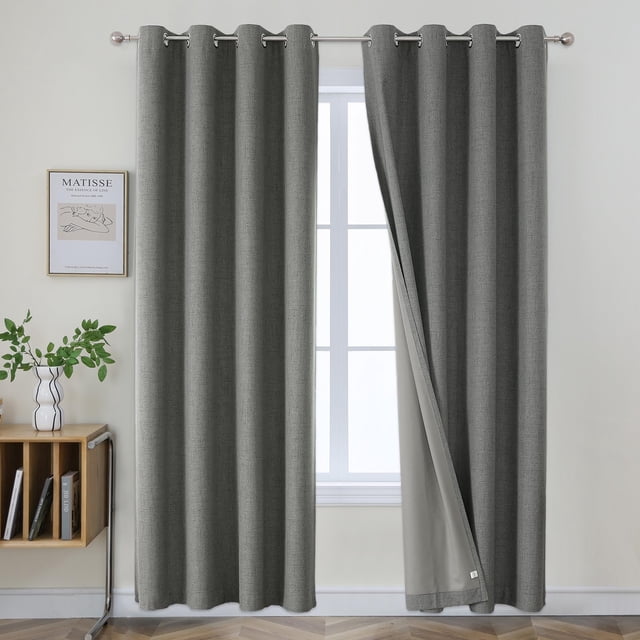 Cortinas Blackout Joydeco Borgoña 240 cm 2 Paneles 100% Opacas