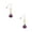 purple, variant on Silvertone Mini Hot Pink Ladybug Gold Tone Infinity French Earrings
